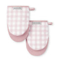 Mini Oven Mitt Set - Gingham Design, Dried Rose - 2 Pack