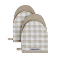 Mini Oven Mitt Set - Gingham Print, Milkshake Tan, 2-Pack