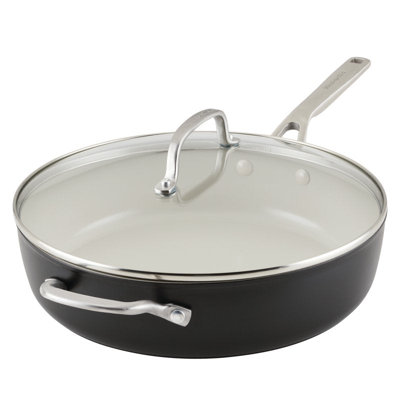 5-Quart Hard Anodized Ceramic Nonstick Sauté Pan with Lid