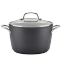 8 Quart Nonstick Induction Stockpot with Lid - Matte Black