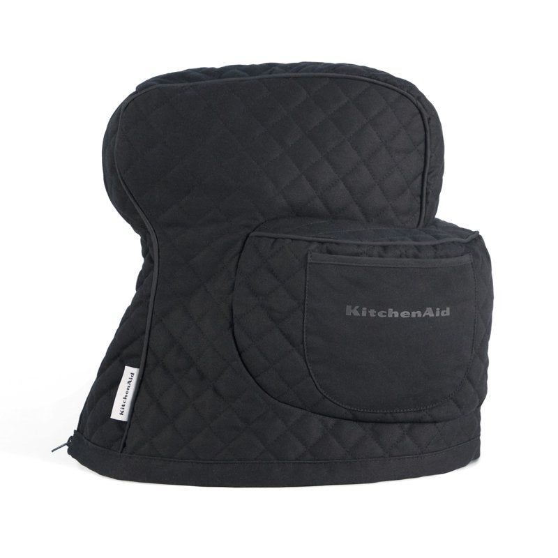 Fitted Tilt-Head Stand Mixer Cover - Matte Black, Quilted Cotton