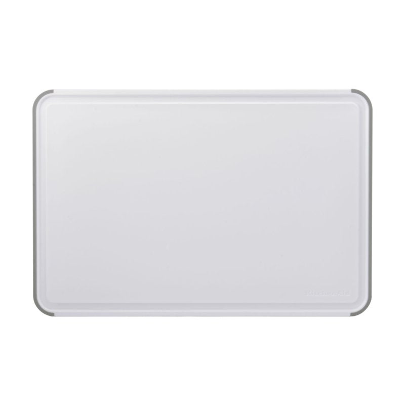 Nonslip Plastic Cutting Board - 12x18 Inch, White & Matte Gray