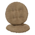 14" Tufted Bar Stool Cushions - Set of 2, Solid Gold