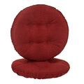 Tufted Bar Stool Cushion Set - 14" x 14" - Solid Flame Red, 2 Pack