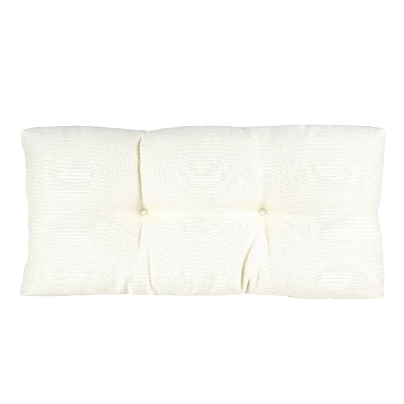 Non-Slip Tufted Omega Universal Bench Cushion - Ivory, 30"x14"x3"