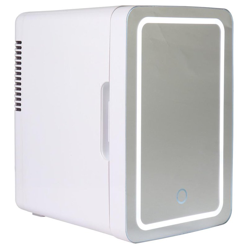 Portable Cosmetic Fridge with LED Makeup Mirror - 6L