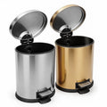 1.3 Gallon Stainless Steel Bathroom Trash Can - Gold & Silver - 2 Pack