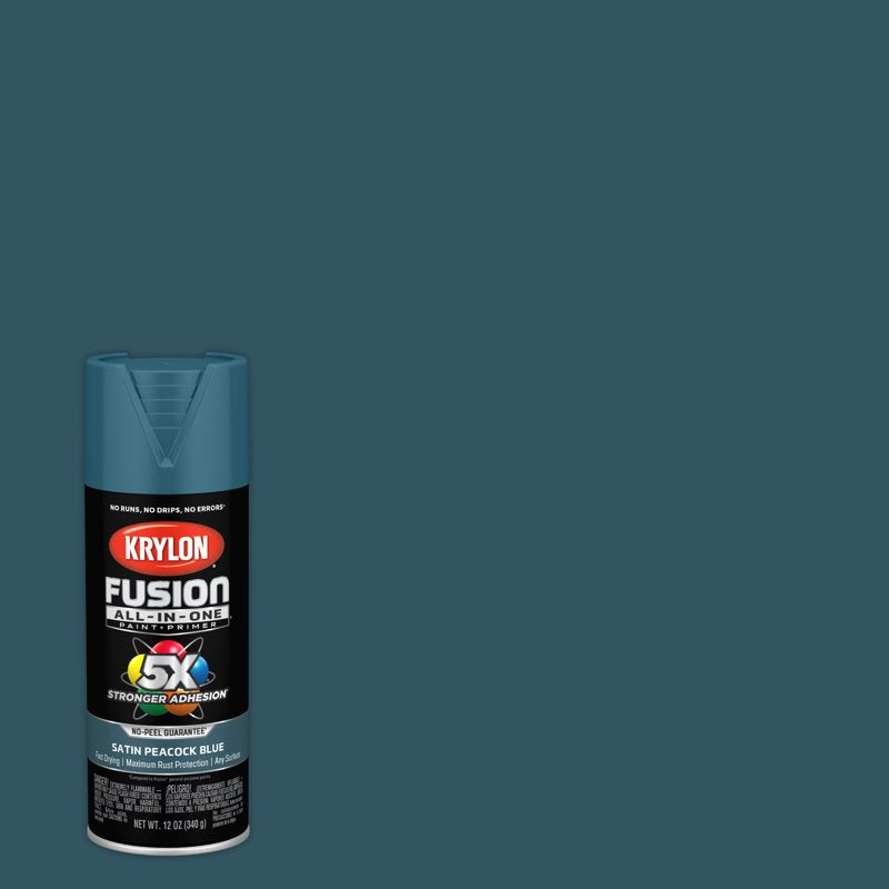 Satin Spray Paint - Peacock Blue - 12 oz All-In-One