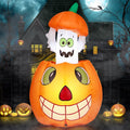 3ft Halloween Inflatable Pumpkins and Ghost with LED Lights Outdoor Decor