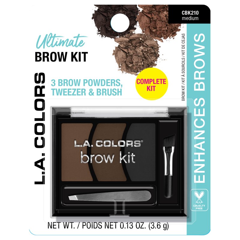 Ultimate Eyebrow Defining Kit with Brow Powder, Setting Wax, and Grooming Tools