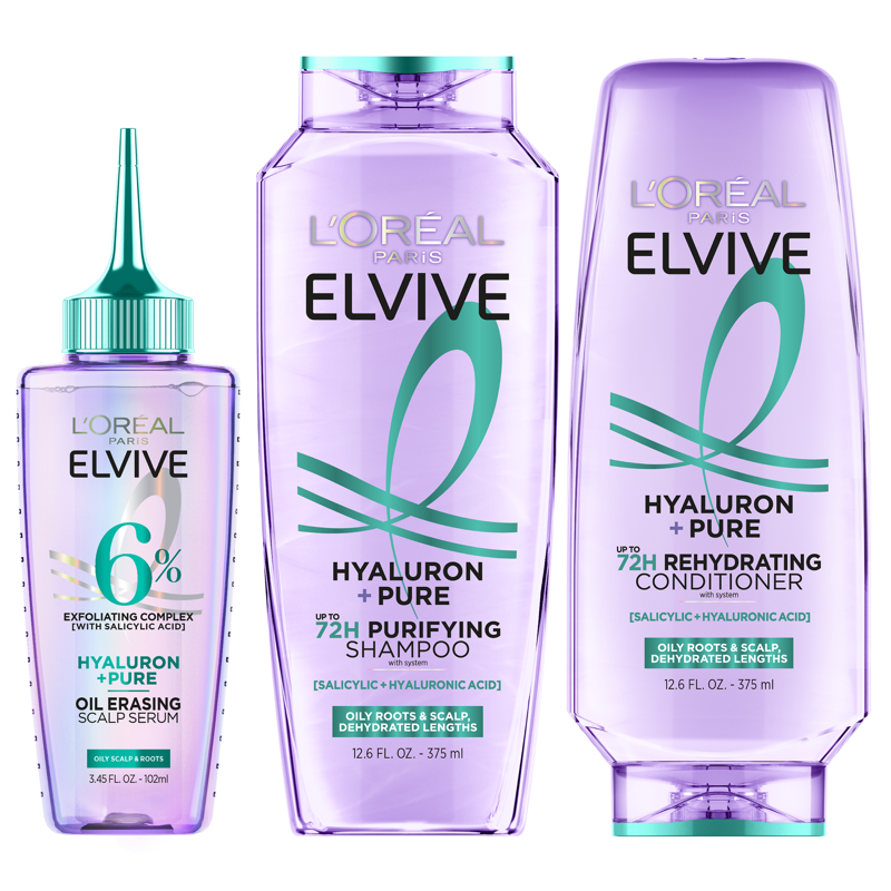Hyaluron Pure Shampoo, Conditioner & Serum Set for Oily Hair - 13.5 fl oz