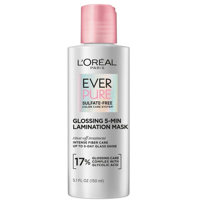 Glossing Hair Mask for Color Treated Hair, Sulfate-Free Shine Treatment 5.1oz