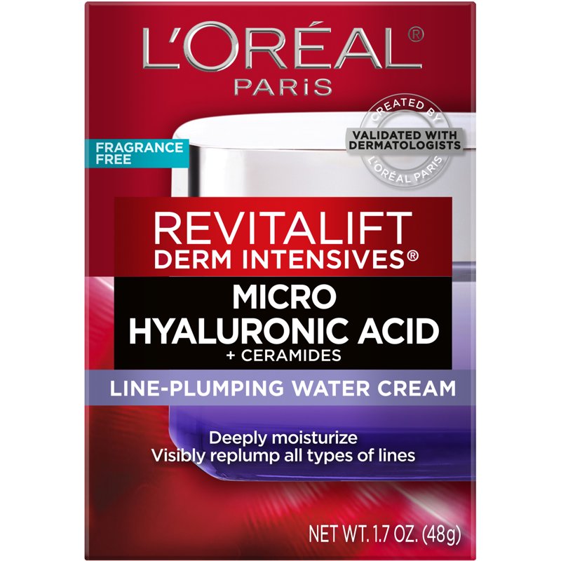 Hyaluronic Acid & Ceramide Line-Plumping Water Cream, 1.7 oz