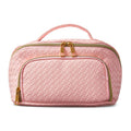 Expanding Cosmetic Bag with Storage Pockets - Pink