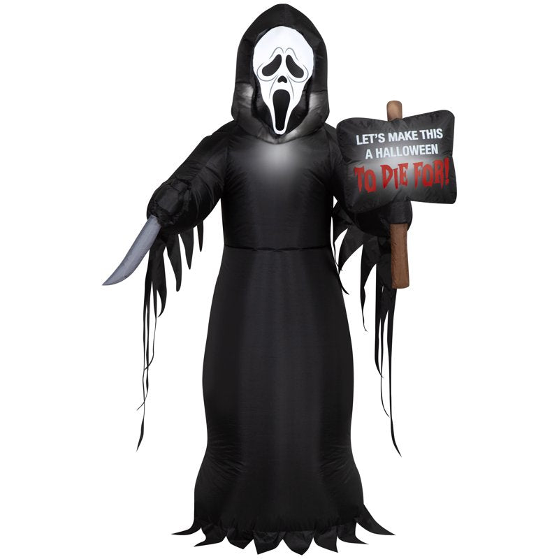 Halloween Yard Inflatable Ghostface 5 ft Lighted Outdoor Decor