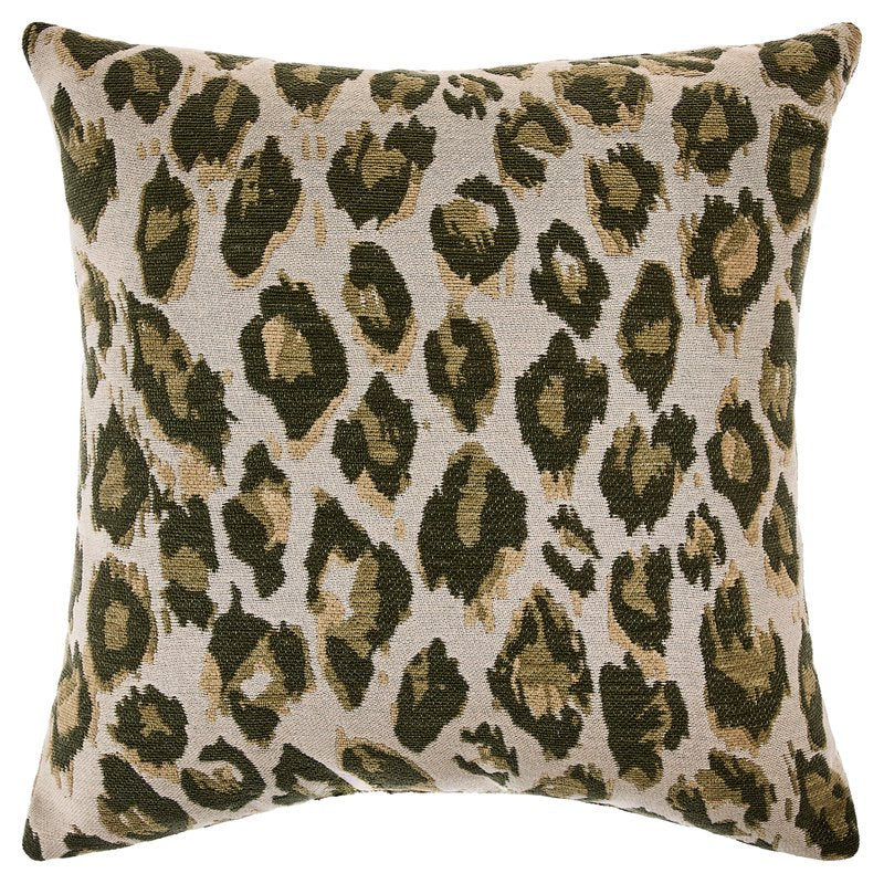 Grey Leopard Print Decorative Pillow - 18x18 Inch Square Throw Pillow - Mainstays