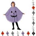 Kids Ghost Face Costume Cape - Unisex Hooded Dress Up Dress - Purple, 10-12 Years