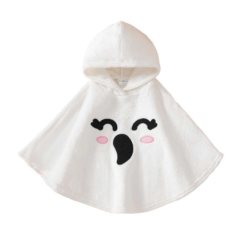 Kids Ghost Costume Cape for Halloween - Light Gray, 3-4 Years - Unisex Dress Up