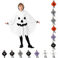 Kids Halloween Costume Hooded Ghostface Cape - White Fancy Dress 7-9 Years