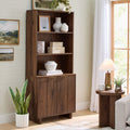 Lillian Fluted Bookcase with Doors - Multiple Colors