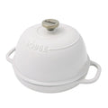 9.5-Inch Enamel Cast Iron Bread Oven - Oyster White