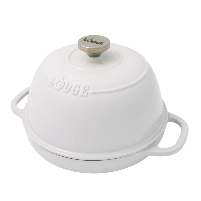 9.5-Inch Enamel Cast Iron Bread Oven - Oyster White