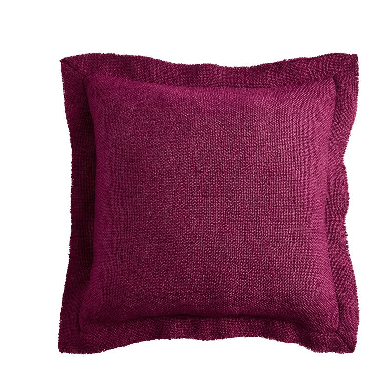 Merlot Decorative Throw Pillow - 20x20 Inch Reversible Polyester Cushion with Flange Edge
