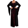 Medieval Renaissance Dress Women Long Sleeve Corset Gown - Red XXL