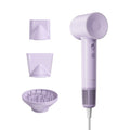 Ionic Hair Dryer with 105,000 RPM Motor & 3 Magnetic Attachments - Purple
