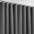 Gray Waffle Weave Heavy Duty Shower Curtain - 72x72 Inches, Hotel Style - Single Variation