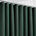 Hunter Green Waffle Shower Curtain - Heavy Duty 72x72 Inch Bathroom Fabric, Luxury Hotel Style, Single