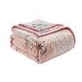 King Size Korean Mink Blanket - Peach, Heavy 2-Ply Winter Reversible Bed Throw 87"x94"