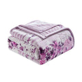 King Size Korean Mink Blanket - Lavender, 87x94 Inches, Heavy 2-Ply Winter Bed Cover - Reversible Raschel Throw