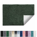 Lammaloe Chenille Bathroom Rug Non Slip Bath Mat 26x44 Hunter Green