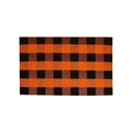 A1-Brown Thanksgiving Plaid Doormat - Large Washable Layered Entry Rug 19.6x31.5in