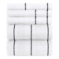 White 6-Piece Cotton Towel Set - Bath, Gym & Spa Towels, 525 GSM