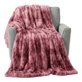 Pink Faux Fur Throw Blanket 60x80 Inch Cozy Bed Sofa Accessory - Lavish Home