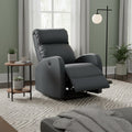 Power Reclining Chair with Lumbar Massage & USB Port - Black
