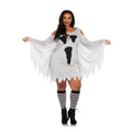 Ghost Women's Halloween Costume Jersey Dress Plus Size Gray 3X-4X