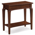 Solid Wood Narrow Side Table with Shelf - Multiple Finishes