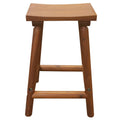 Amber-Log Wooden Outdoor Bar Stool - No Back, Acacia Hardwood