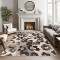 3' x 4ft Pink Animal Print Rug - Leopard & Cheetah Pattern for Bedroom & Entryway