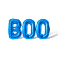 Blue Letter Balloons - 16-Inch Alphabet Foil Balloon Halloween Party Banner - BOO