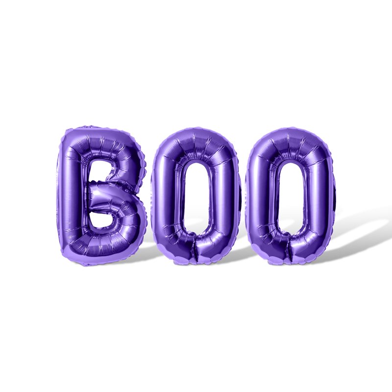 Purple Letter Balloons - 16 Inch Alphabet Foil Balloon Halloween Banner