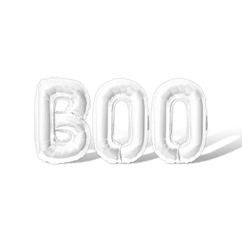 White Letter Balloons - 16 Inch Alphabet Foil Balloon Halloween Banner