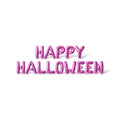 Pink Happy Halloween Letter Balloons - 16-Inch Alphabet Foil Balloons for Party Decor