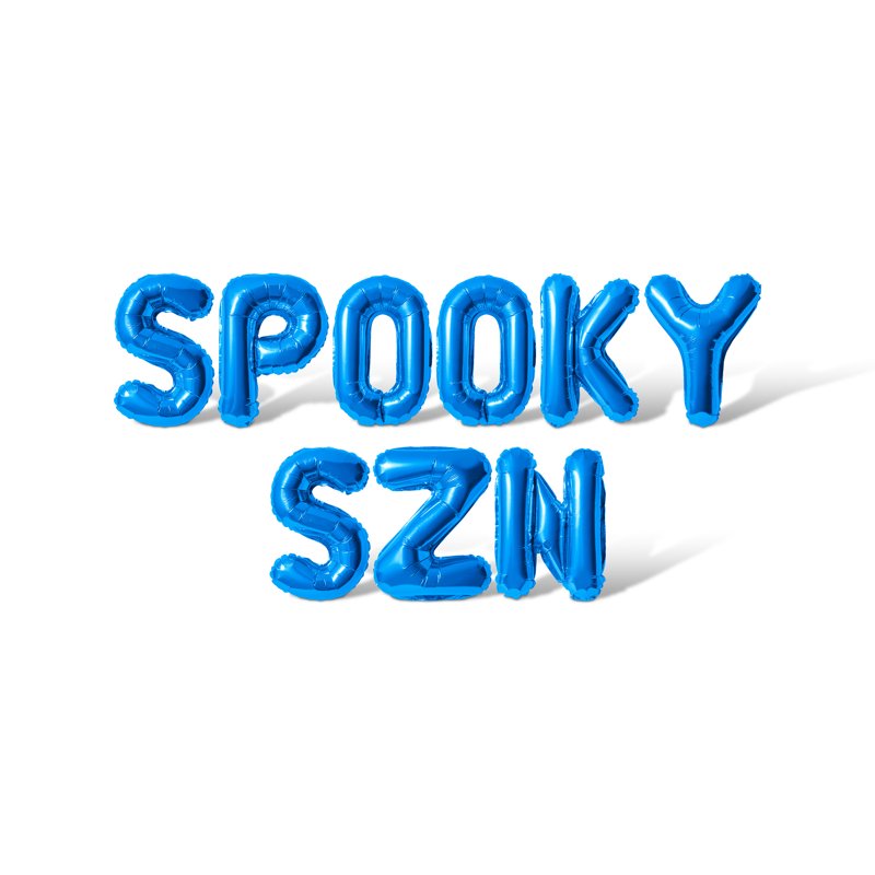 Blue Spooky SZN Letter Balloon 16 Inch Alphabet Foil Halloween Party Banner