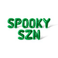 Green Letter Balloons - Spooky SZN 16-Inch Alphabet Foil Balloon Halloween Banner