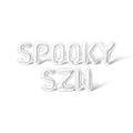 White Spooky SZN Letter Balloons - 16 Inch Alphabet Foil Balloon Halloween Banner