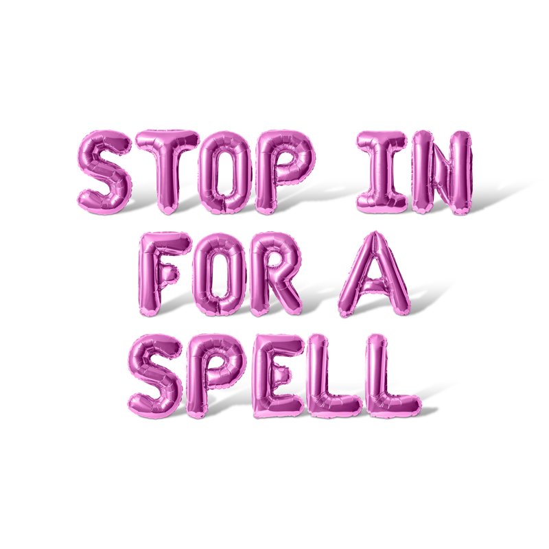 Letter Balloons - STOP IN FOR A SPELL 16 Inch Alphabet Foil Balloon Pink